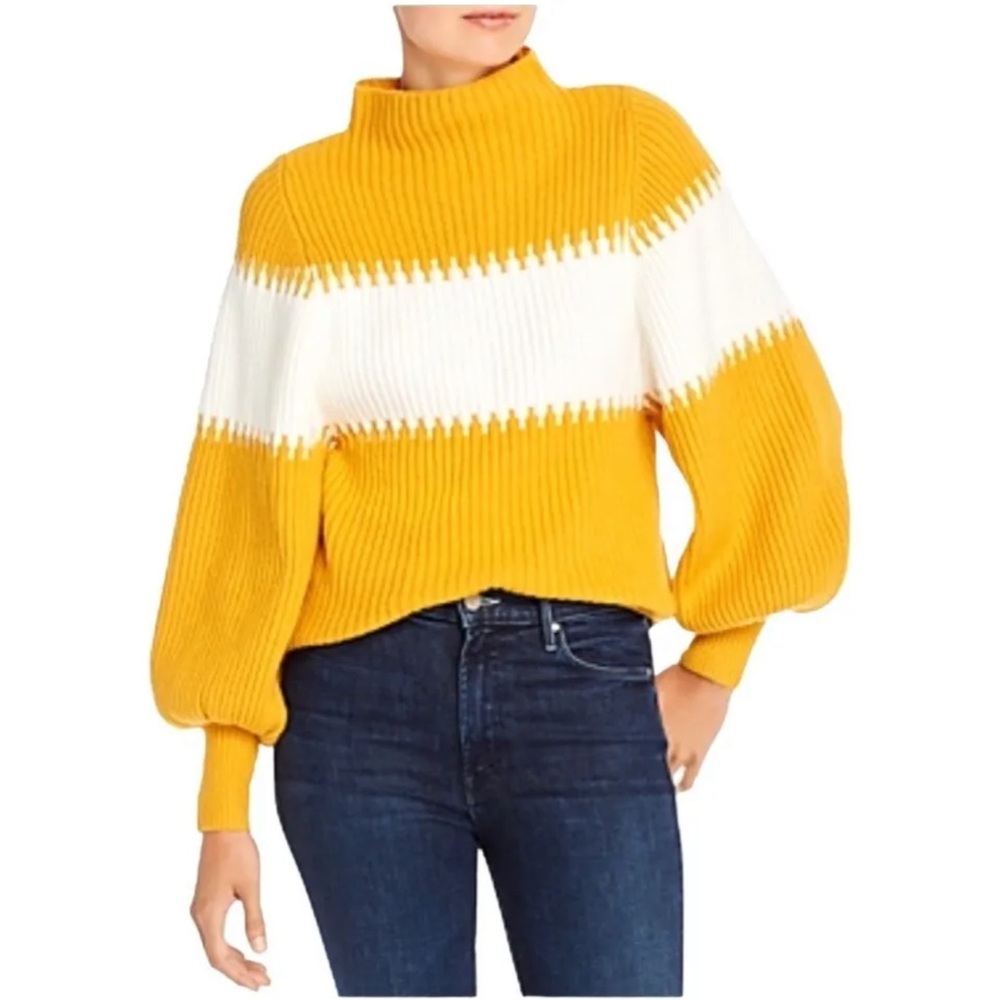 French Connection Sophia Knit Puff Sleeve Sweater